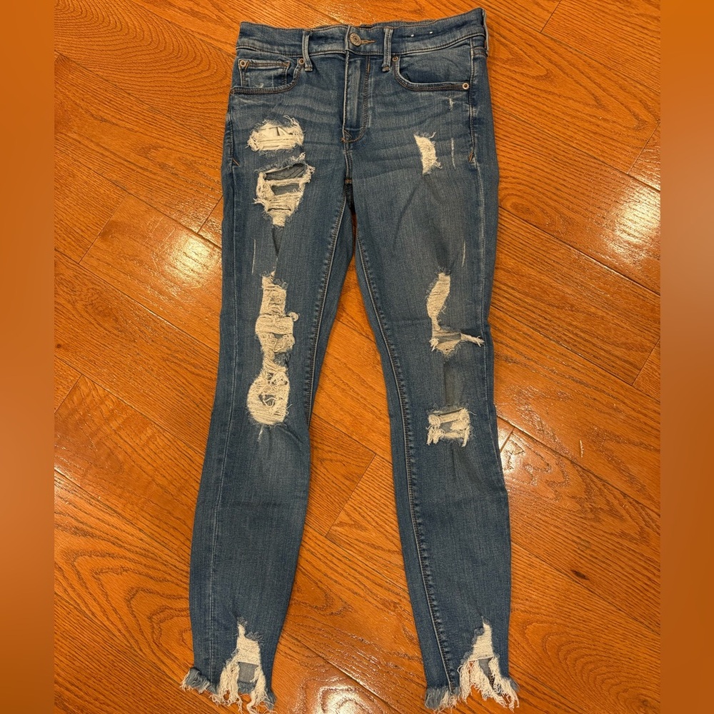 Express Stretch+ Performance Distressed Ankle Leg… - image 1